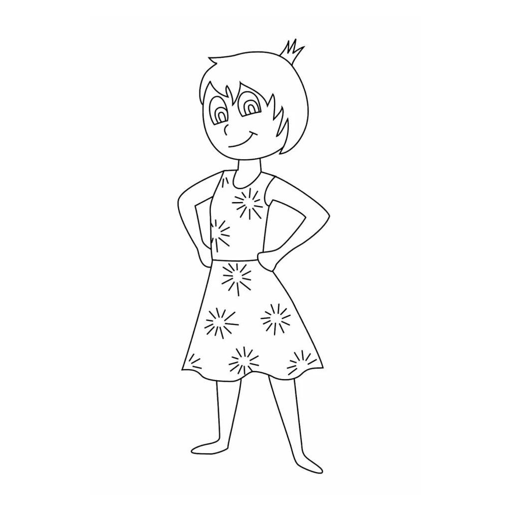 Dibujo de Alegría del Dibujo Mente Divertida para colorear e imprimir gratis