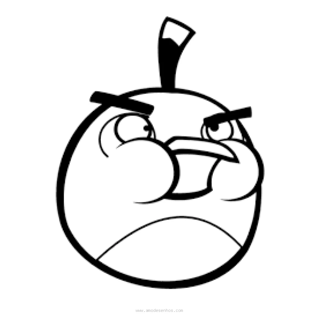 Angry Birds coloring page to print for free
