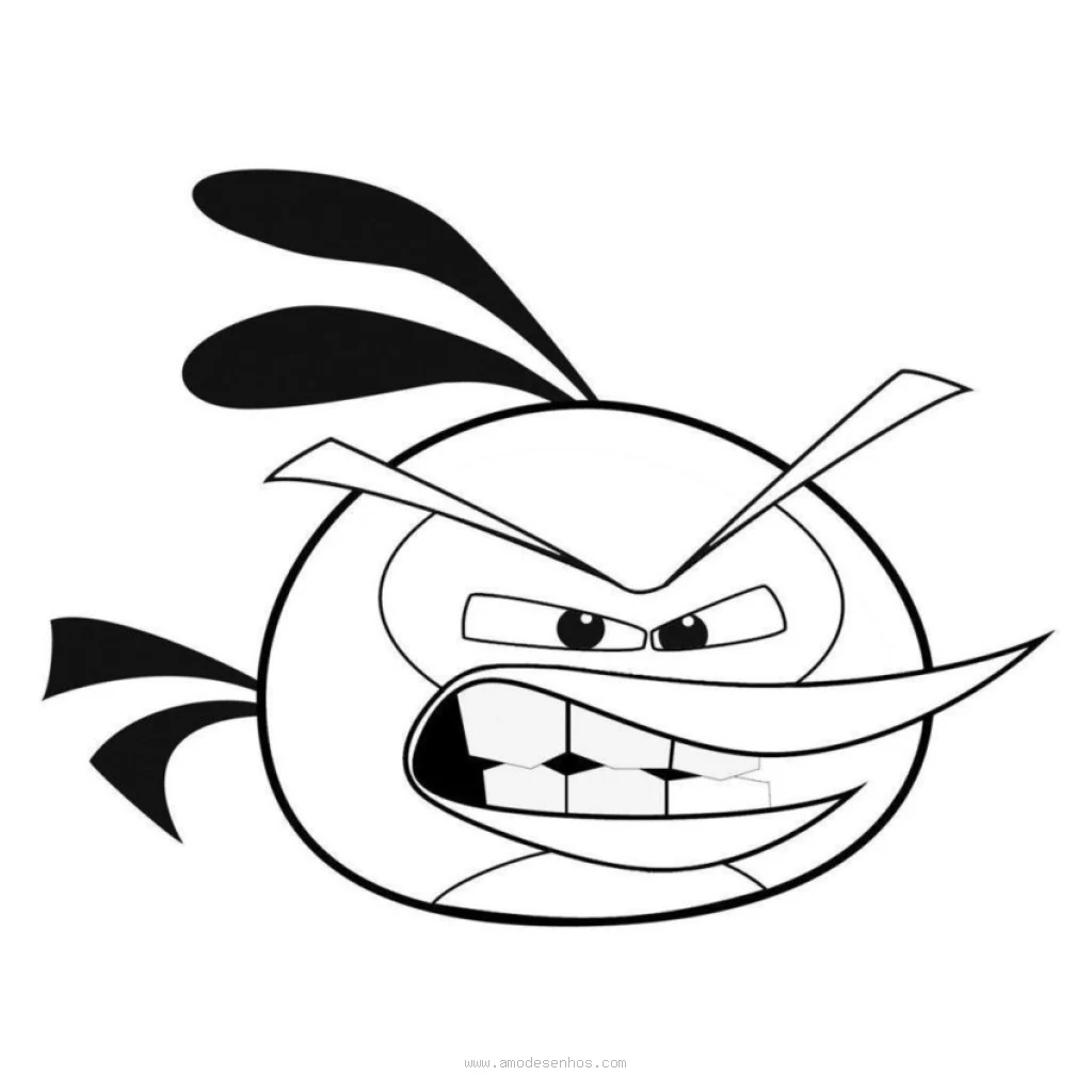 Desenho de Angry Birds Raivoso para colorir e imprimir grátis