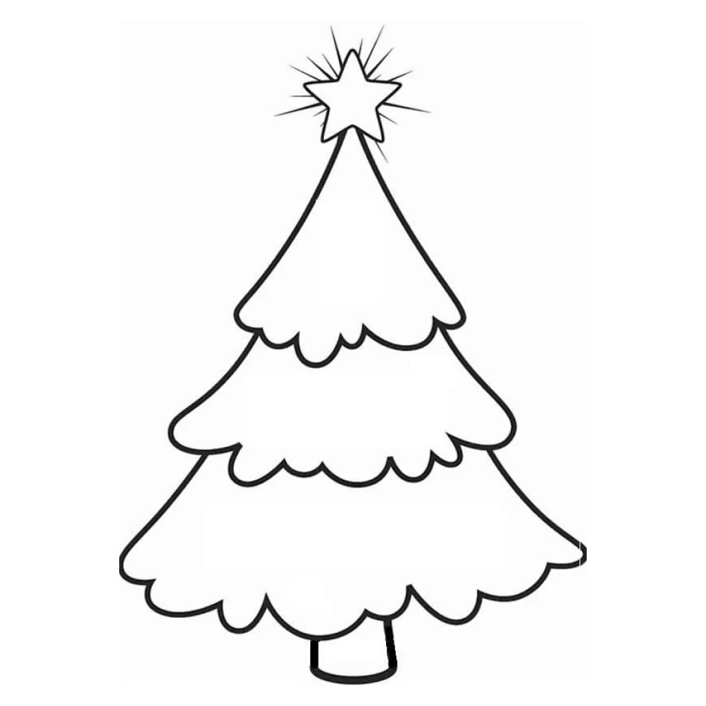 Desenho de Árvore De Natal para colorir e imprimir grátis