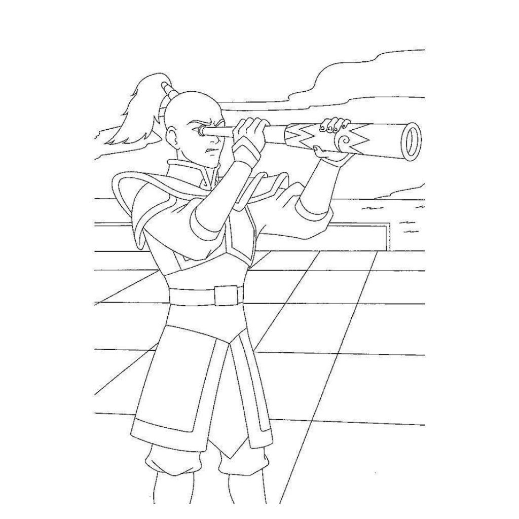 Dibujo de Avatar Con Telescopio para colorear e imprimir gratis