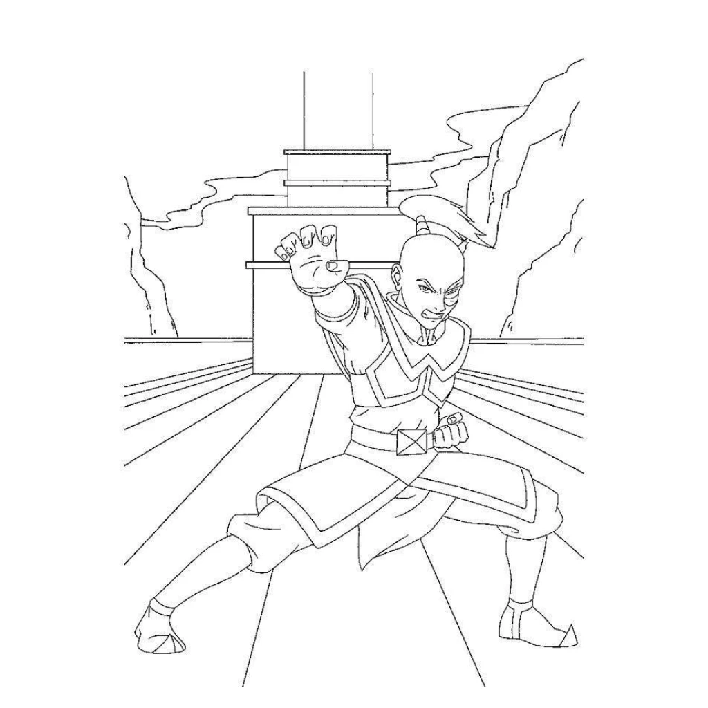 Dibujo de Aang De Avatar para colorear e imprimir gratis