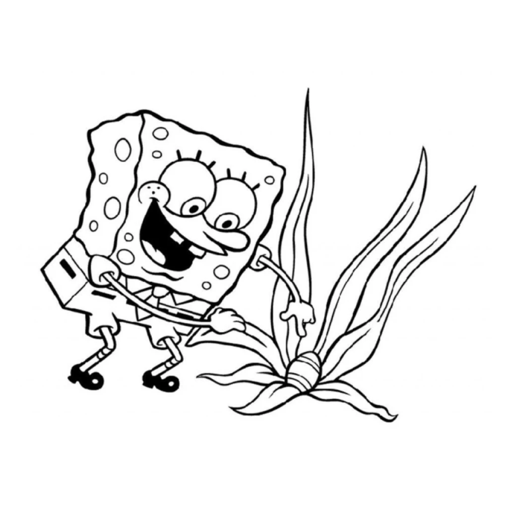 Desenho de Bob Esponja para colorir e imprimir grátis