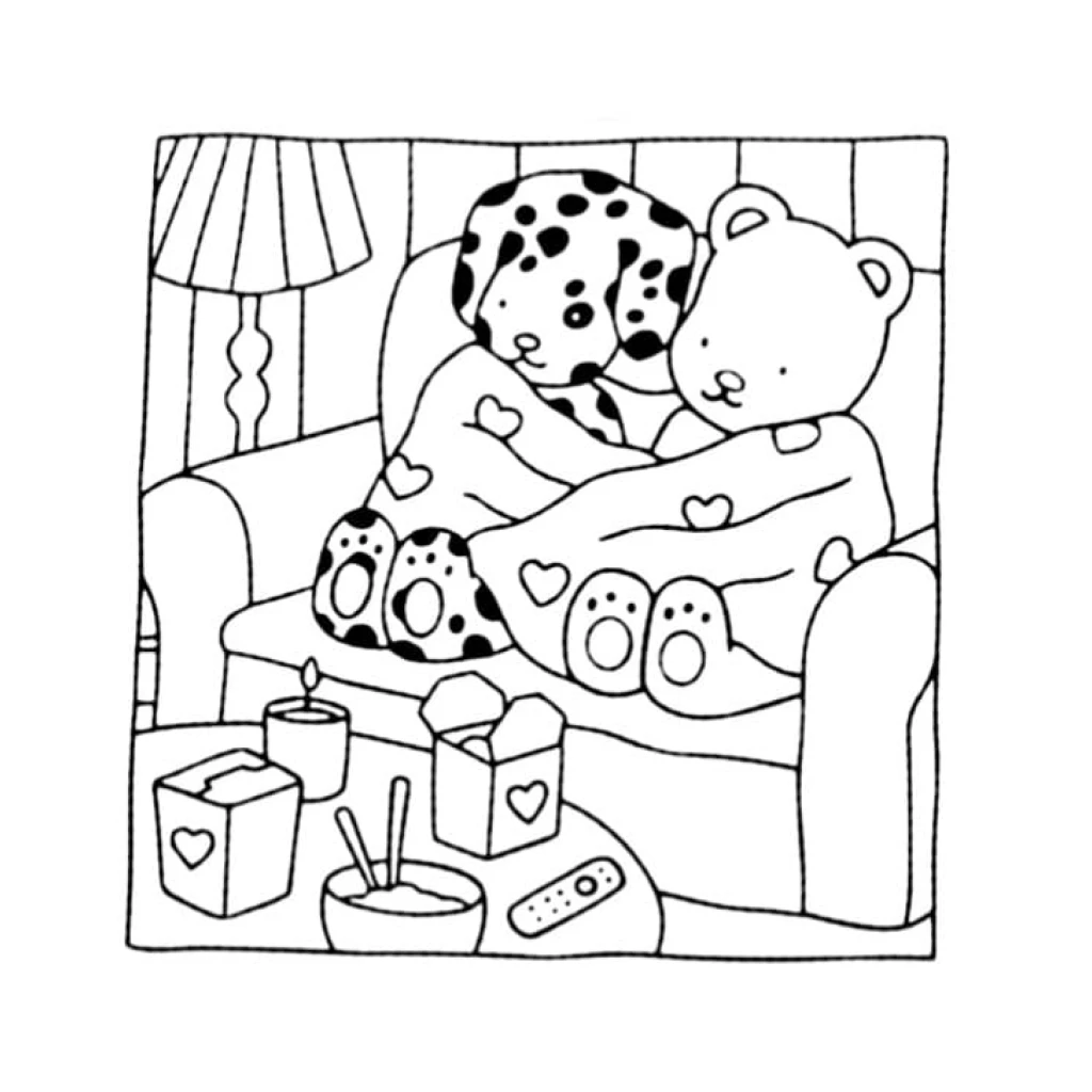 Dibujo de bobbie goods cómodos en el Sofá para colorear e imprimir gratis