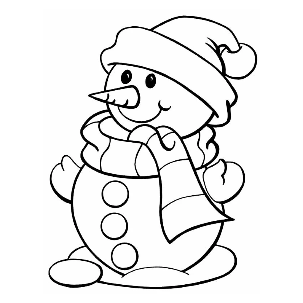 Dibujo de Muñeco De Nieve para colorear e imprimir gratis