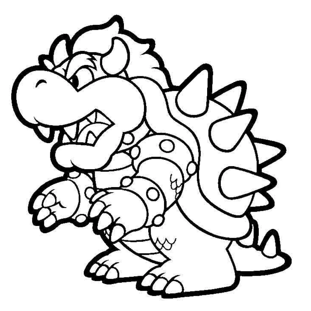 Desenho de Bowser para colorir e imprimir grátis