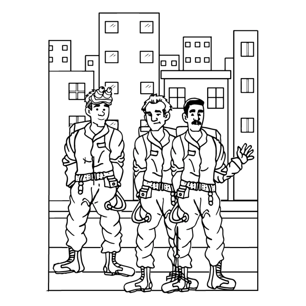 Desenho de Caça-Fantasmas para colorir e imprimir grátis