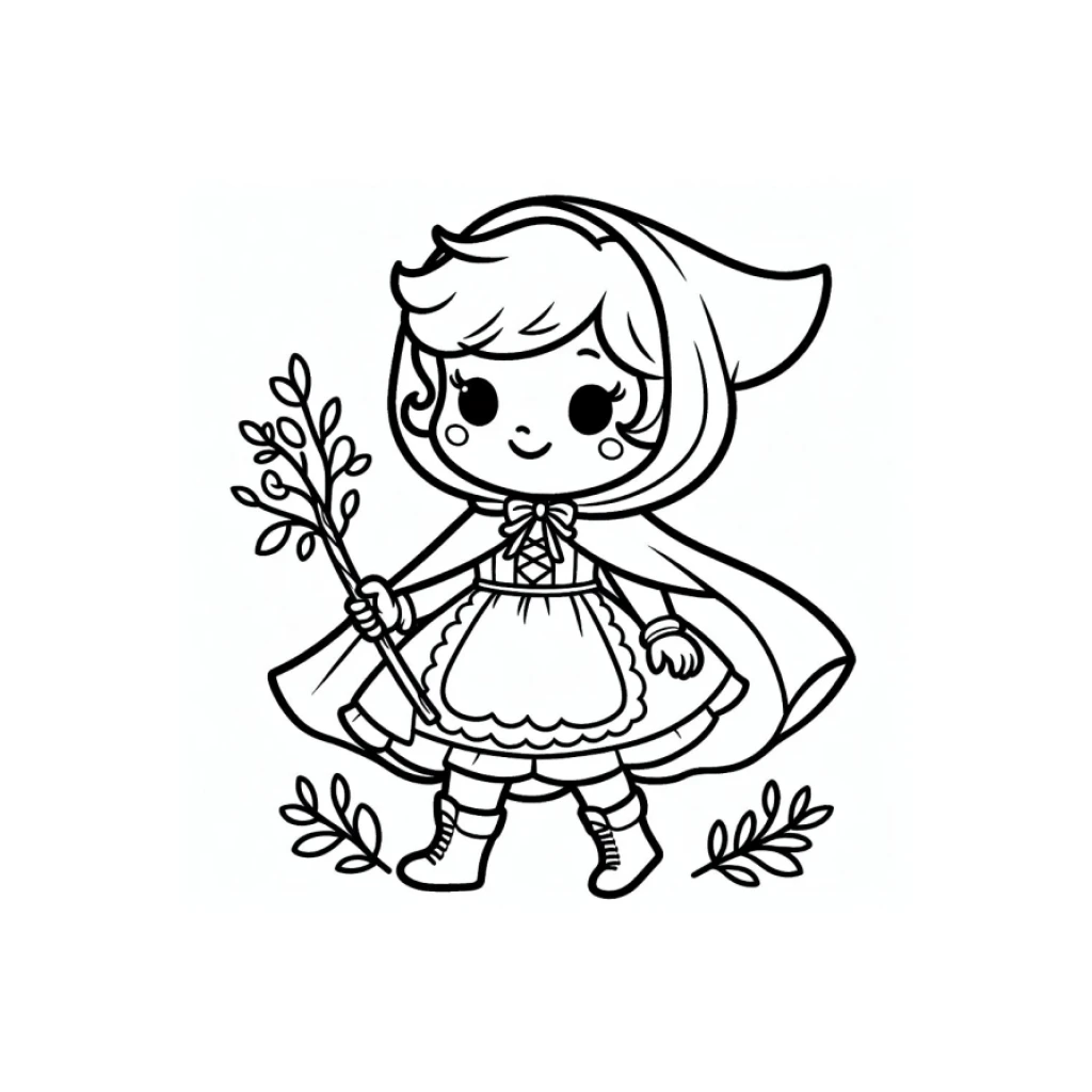 Dibujo de Caperucita Roja para colorear e imprimir gratis