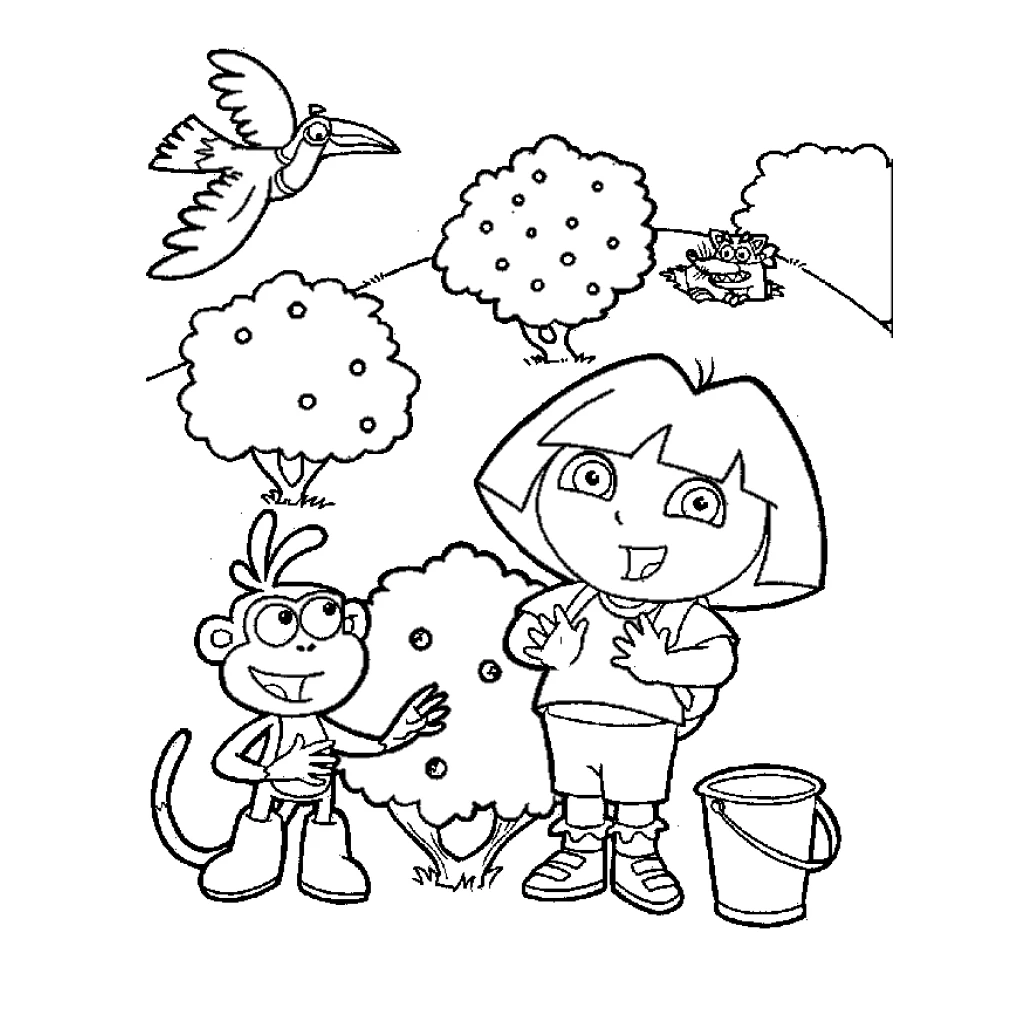 Dibujo de Dora La Exploradora para colorear e imprimir gratis