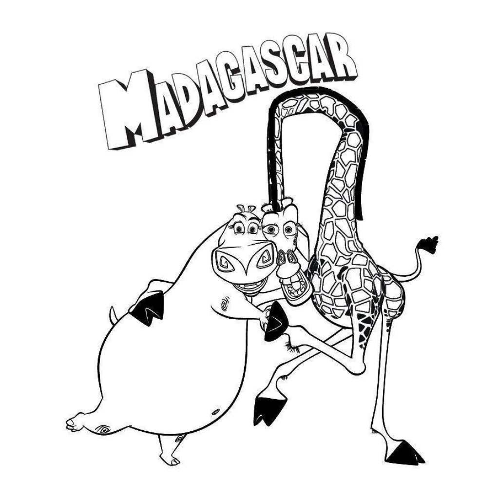 Desenho de Filme Madagascar para colorir e imprimir grátis