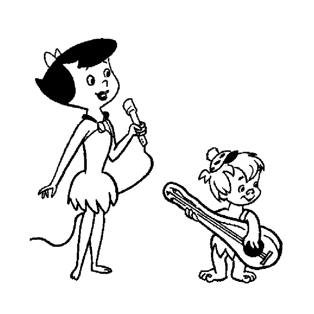 Desenho de Flintstones para colorir e imprimir grátis