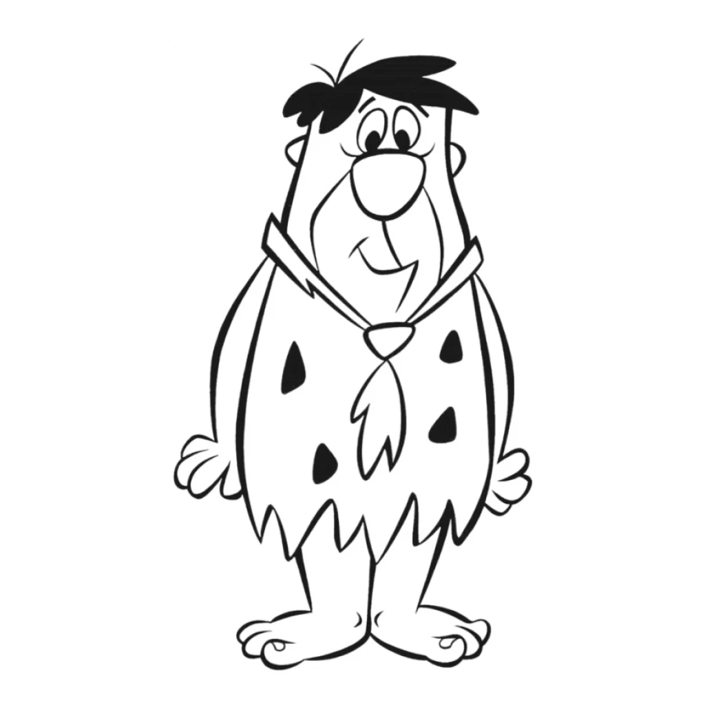 Desenho de Fred Flintstone para colorir e imprimir grátis