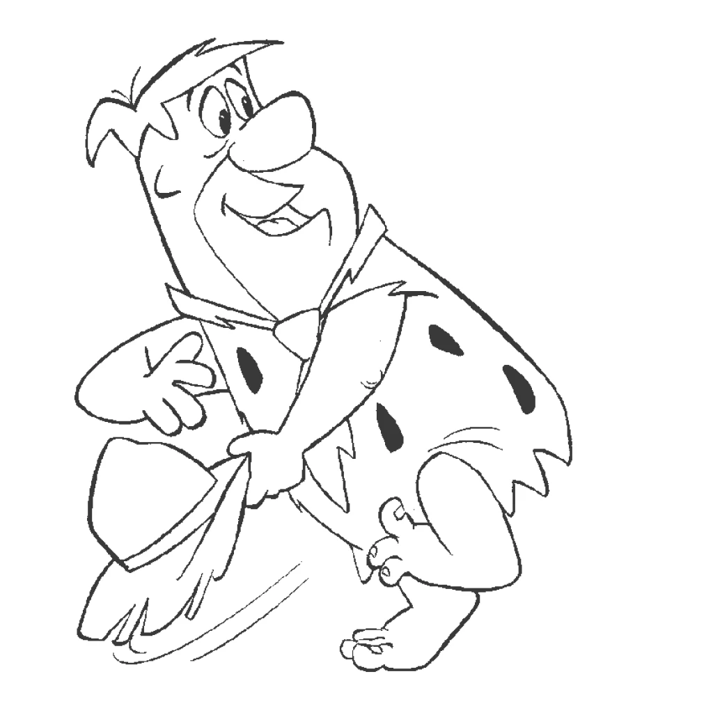 Desenho de Fred Flintstone para colorir e imprimir grátis