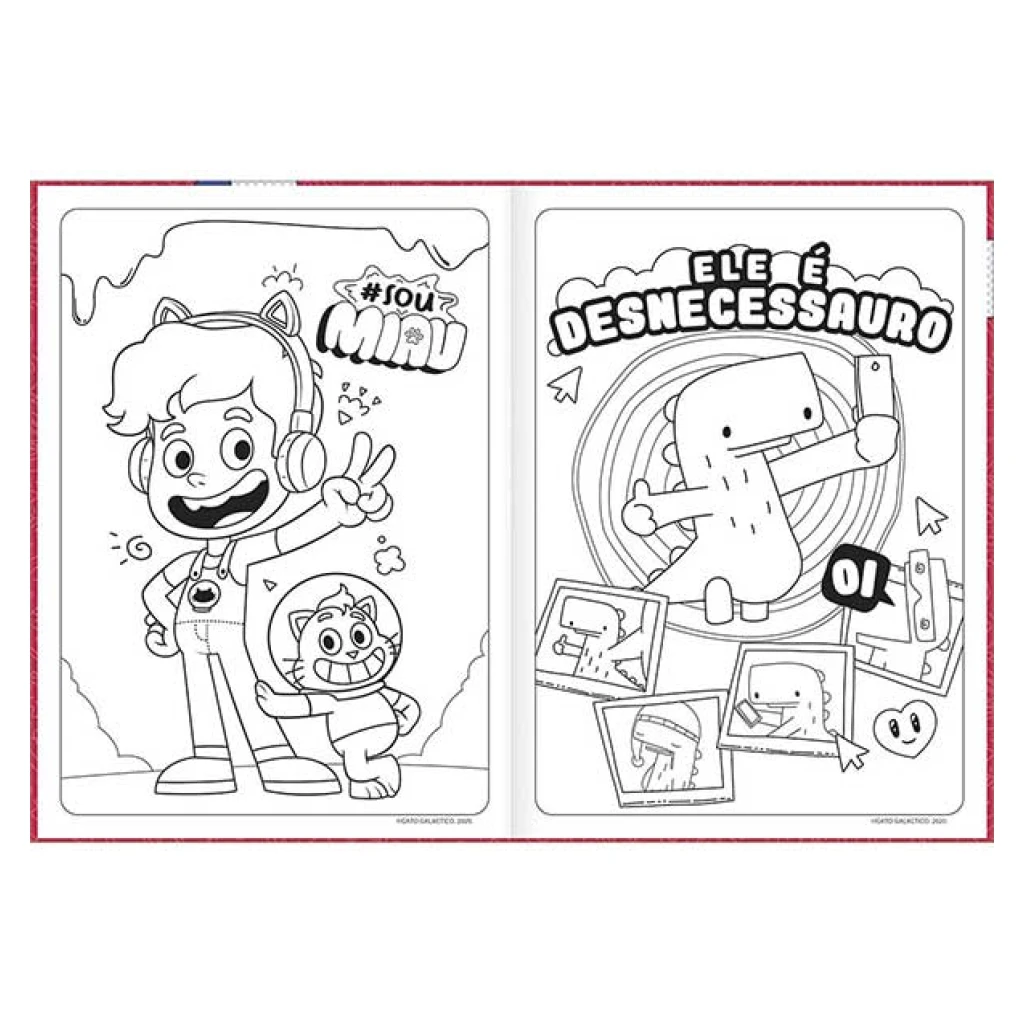 Desenho de Gato galáctico para colorir e imprimir grátis