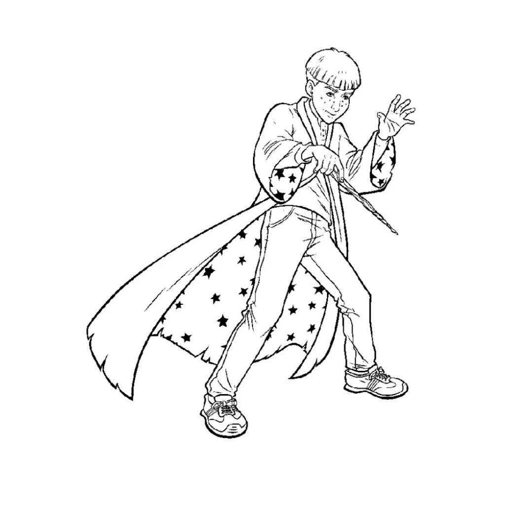 Desenho de Um Mágico para colorir e imprimir grátis