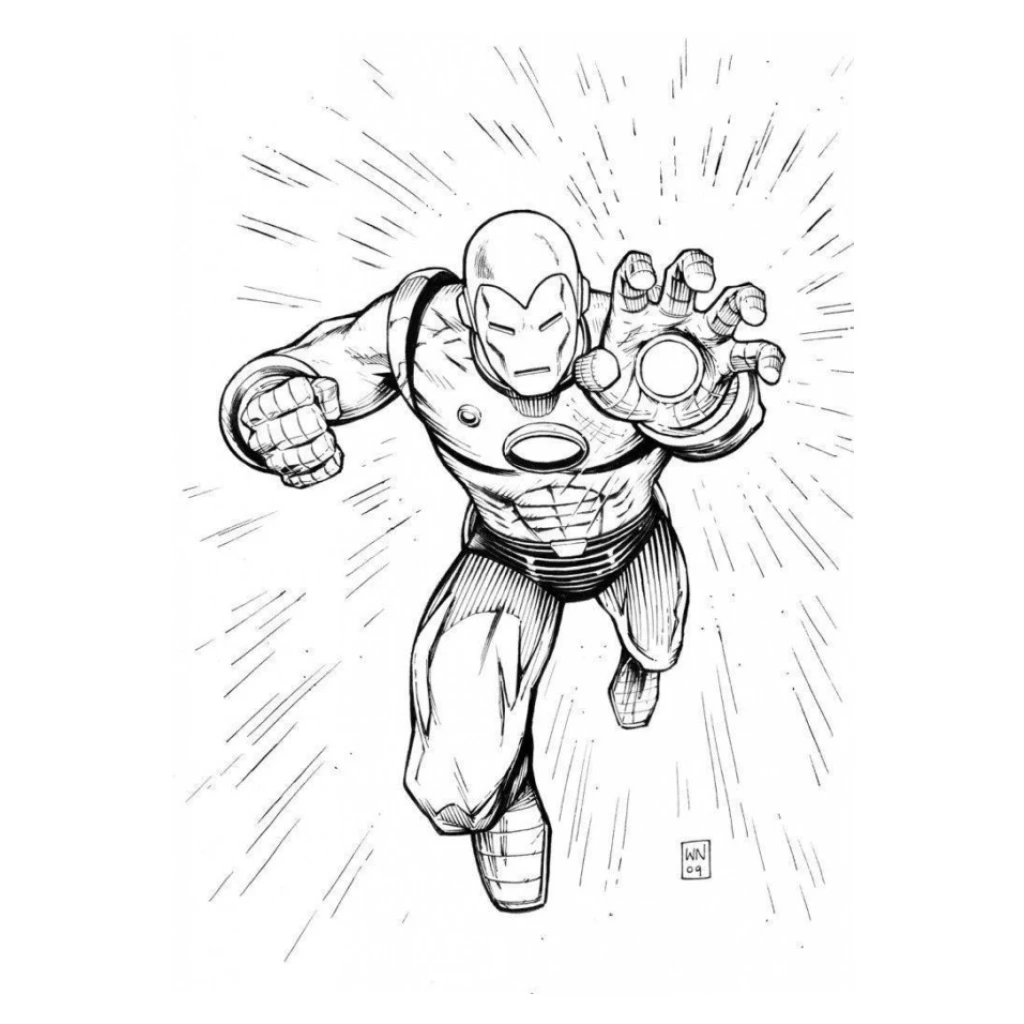 Dibujo de Iron Man para colorear e imprimir gratis