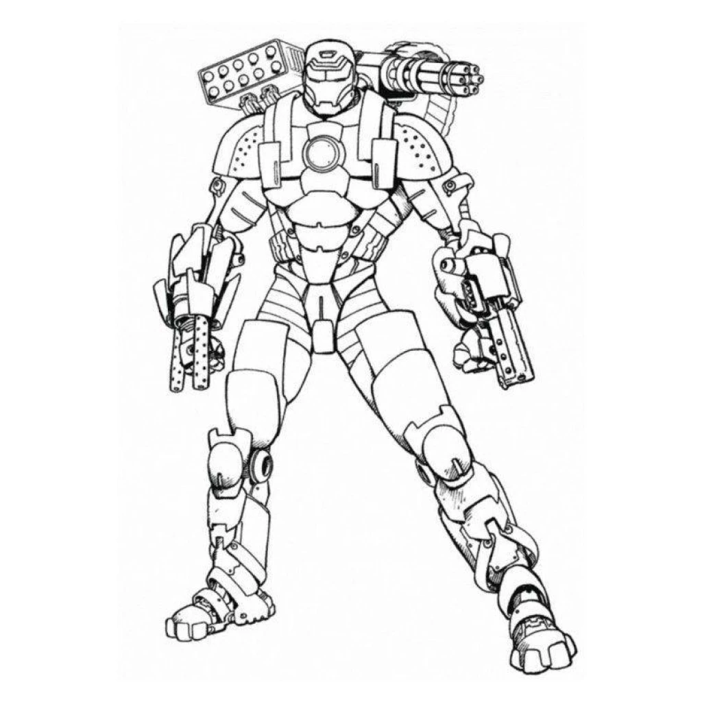 Dibujo de Iron Man para colorear e imprimir gratis