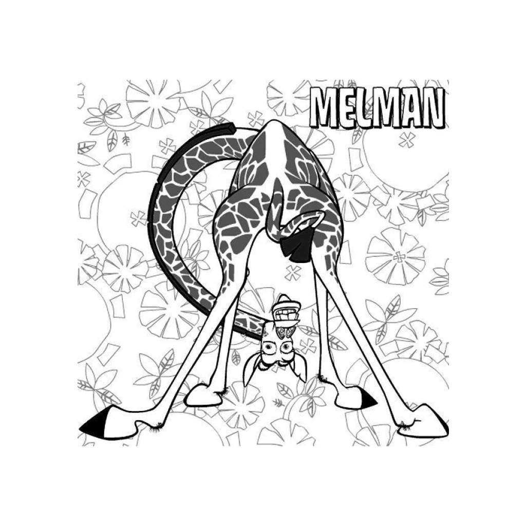 Dibujo de Melman La Jirafa para colorear e imprimir gratis