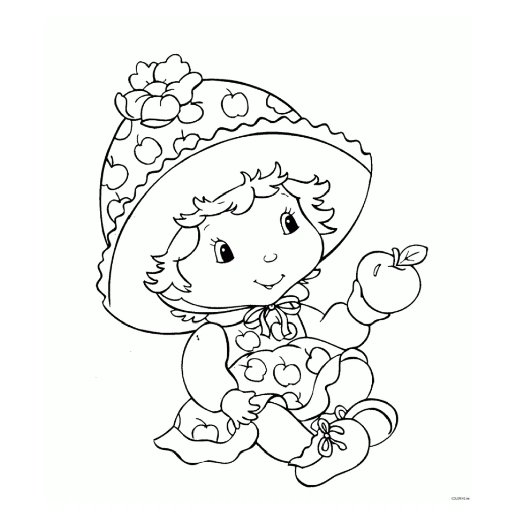 Desenho de Moranguinho bebê para colorir e imprimir grátis