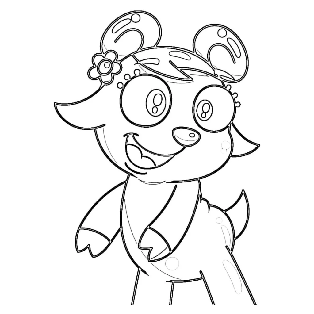 Desenho de Personagem Doki para colorir e imprimir grátis