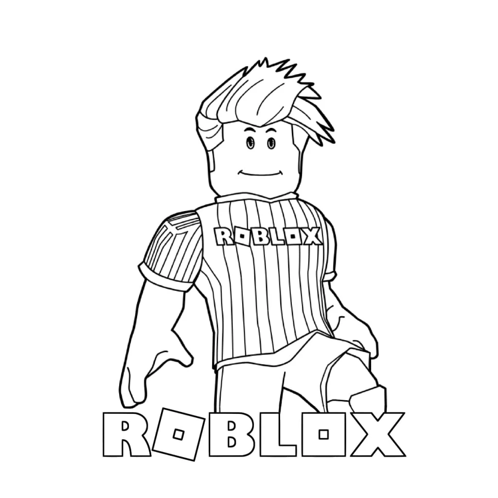 Desenho de Personagem Roblox para colorir e imprimir grátis