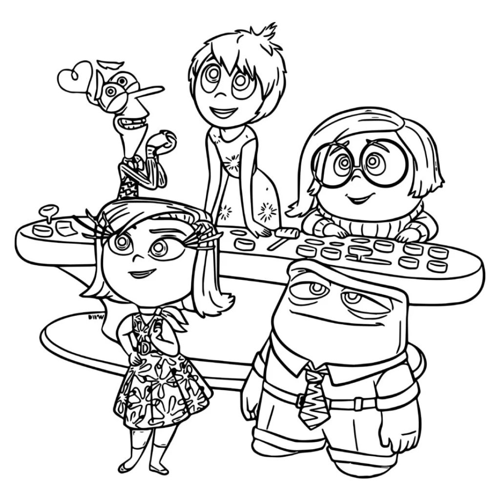 Dibujo de Personajes De Intensamente para colorear e imprimir gratis
