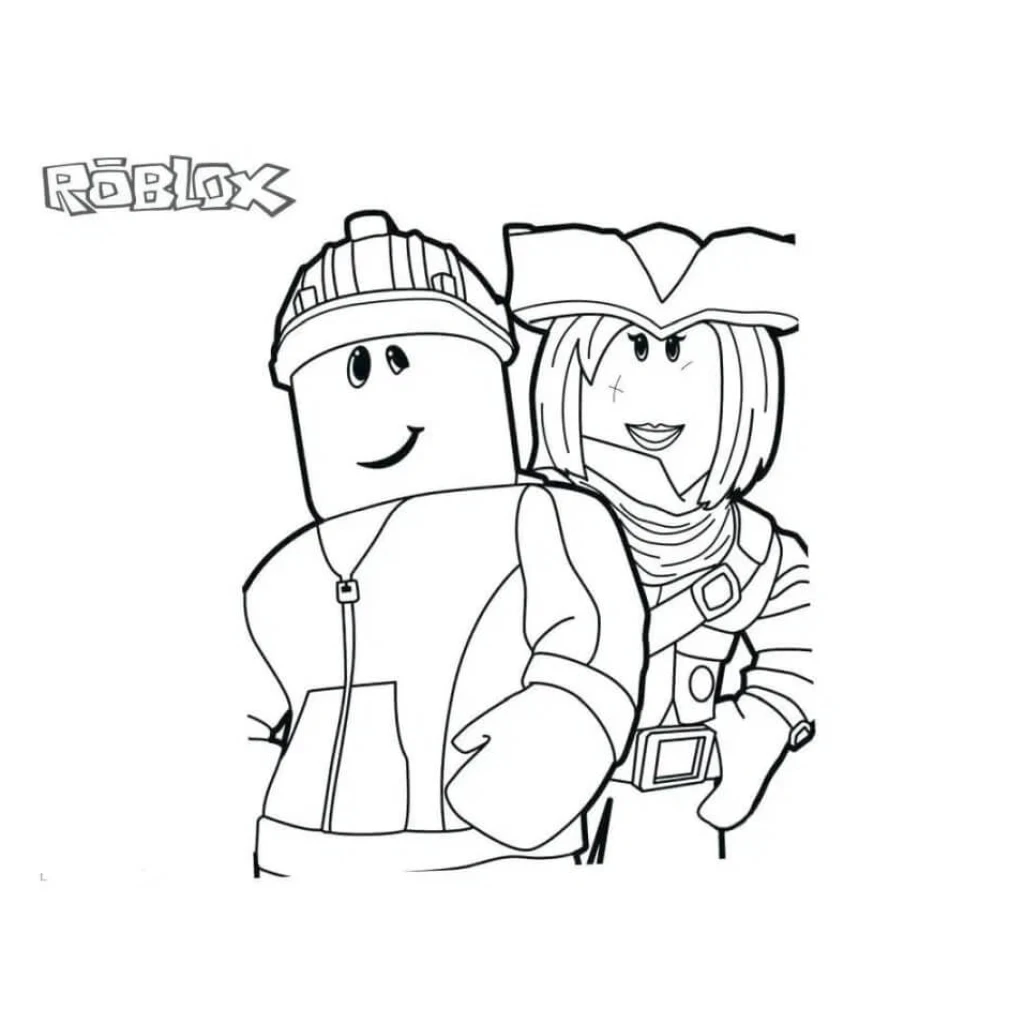 Desenho de Personagens Do Roblox para colorir e imprimir grátis