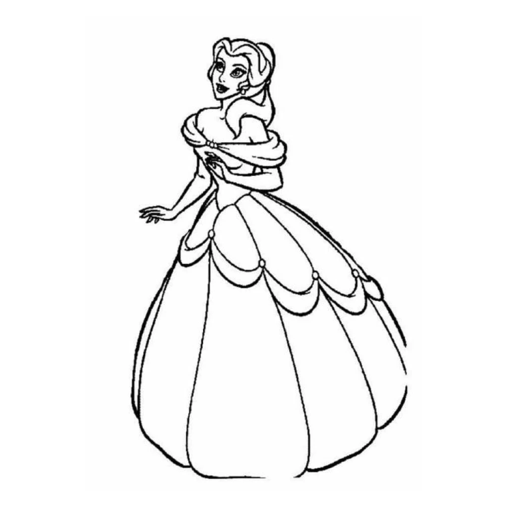 Dibujo de Princesa para colorear e imprimir gratis