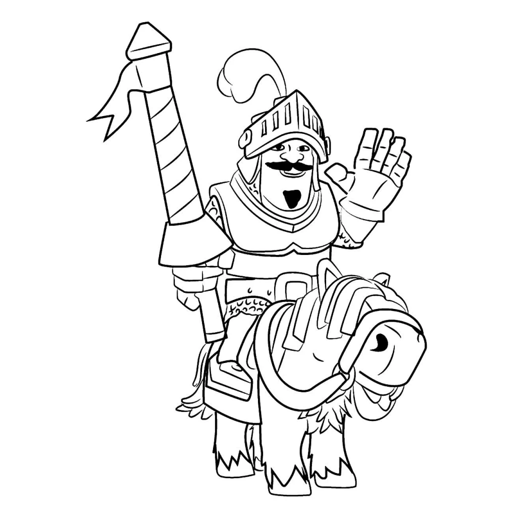 Desenho de Principe do Clash Roayale para colorir e imprimir grátis