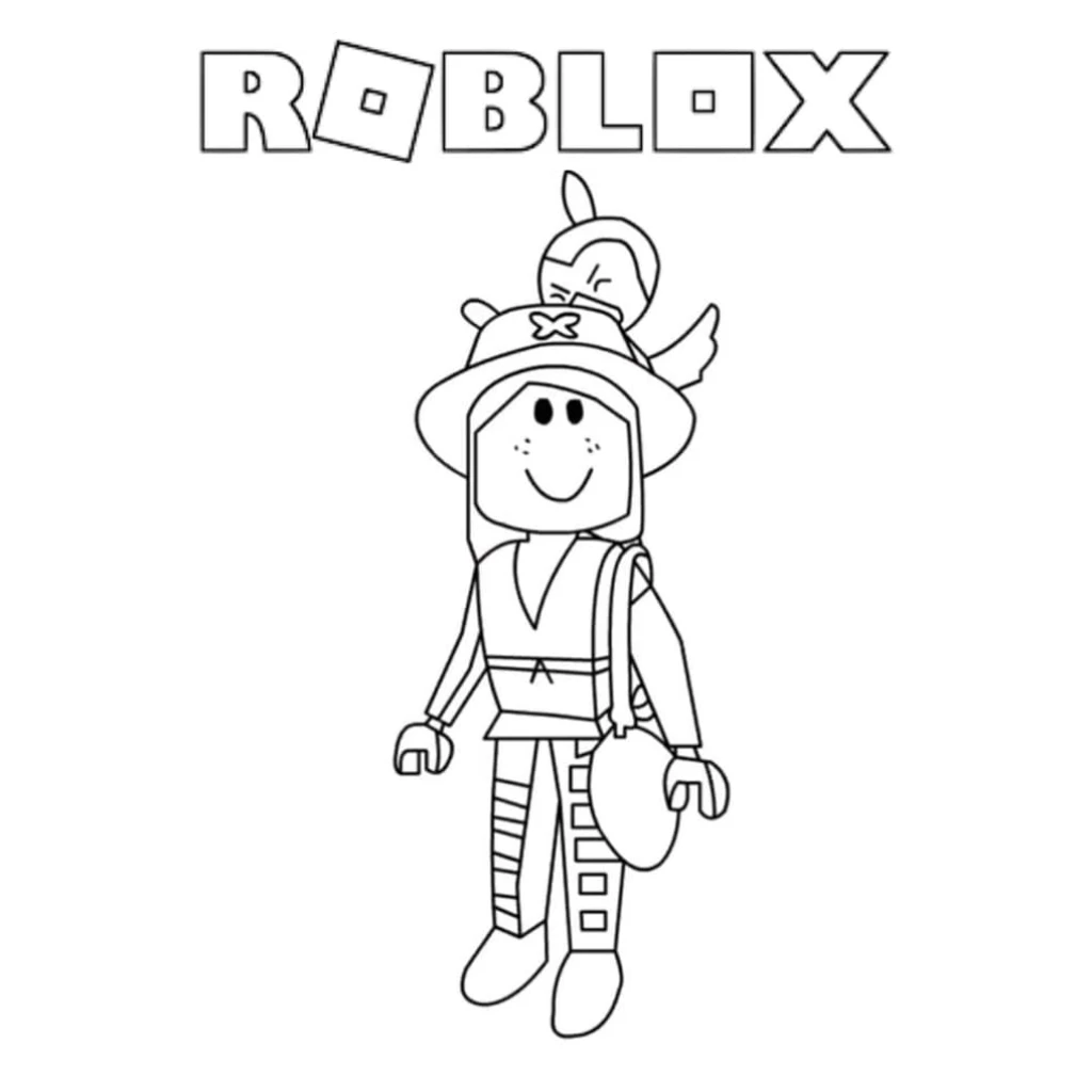 Desenho de Roblox para colorir e imprimir grátis