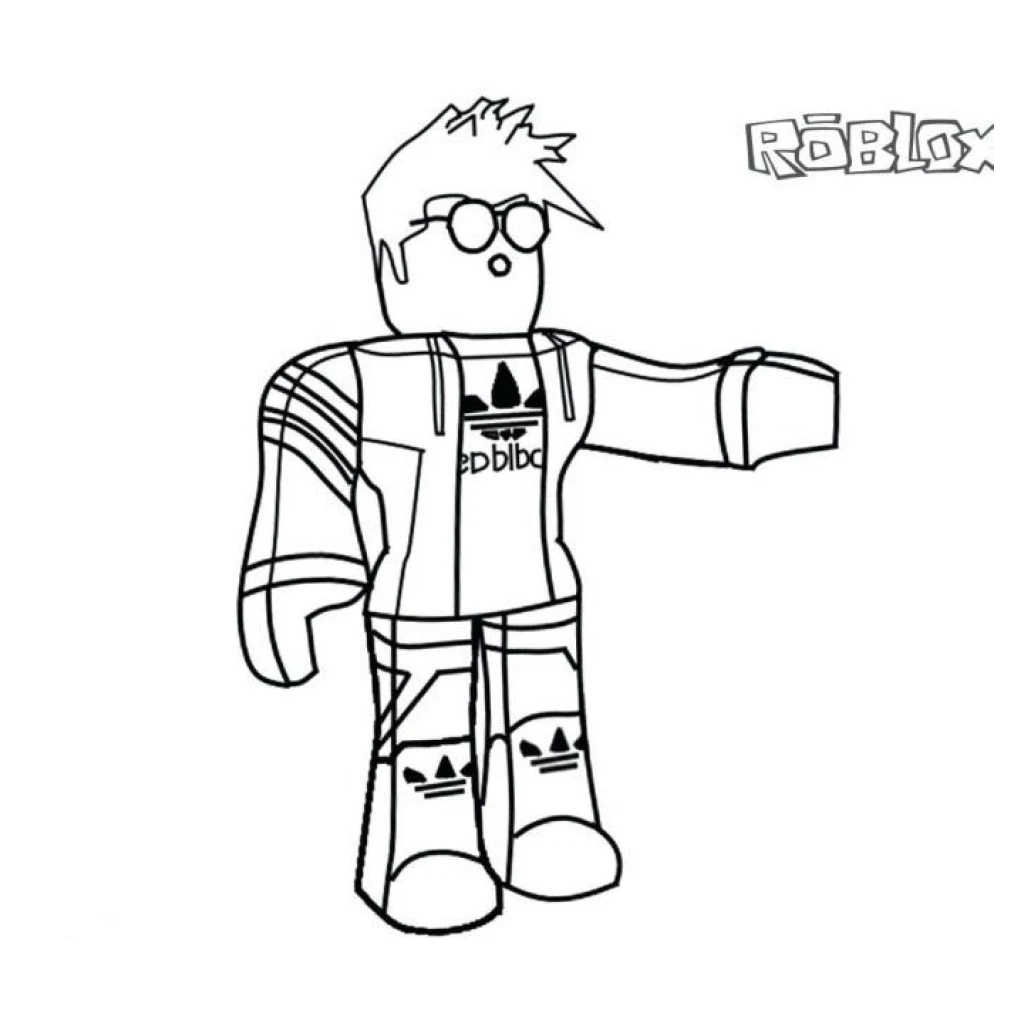 Desenho de Roblox para colorir e imprimir grátis