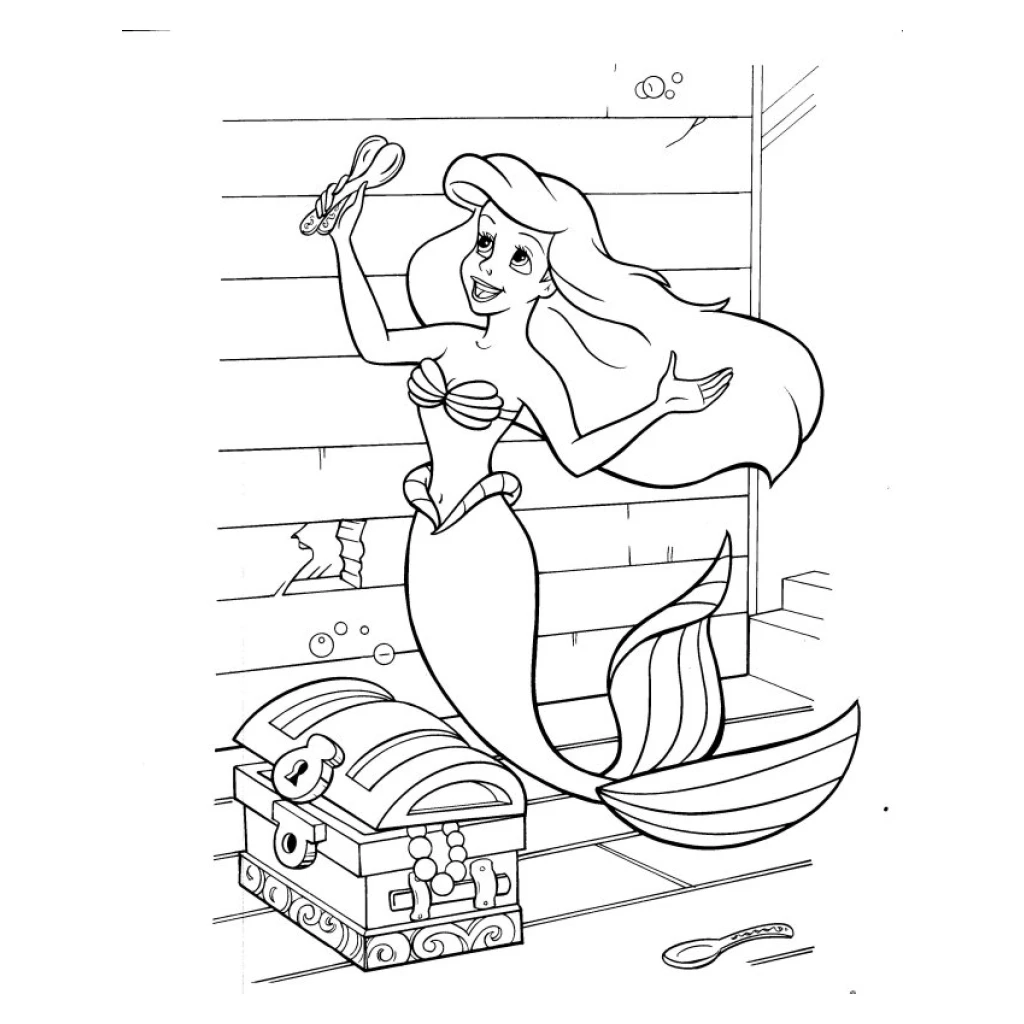 Desenho de Sereia para colorir e imprimir grátis