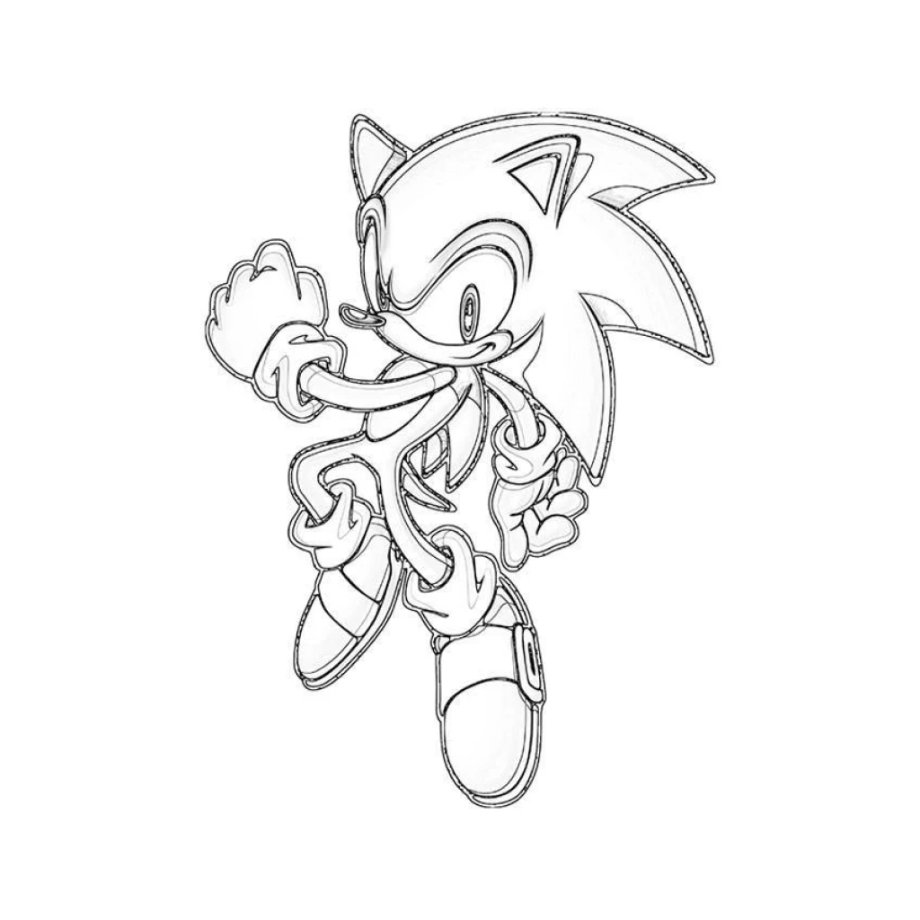 Dibujo de Sonic para colorear e imprimir gratis
