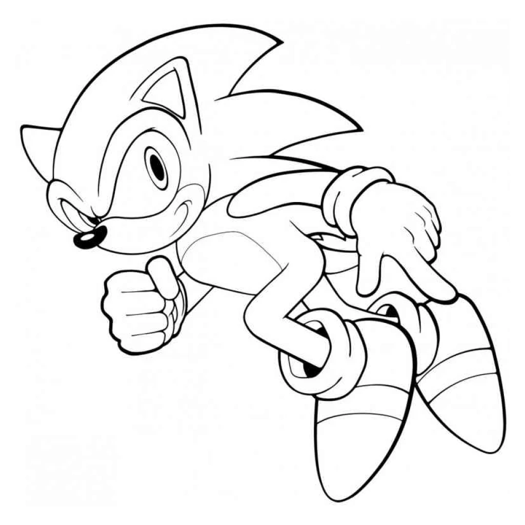 Dibujo de Sonic correndo para colorear e imprimir gratis