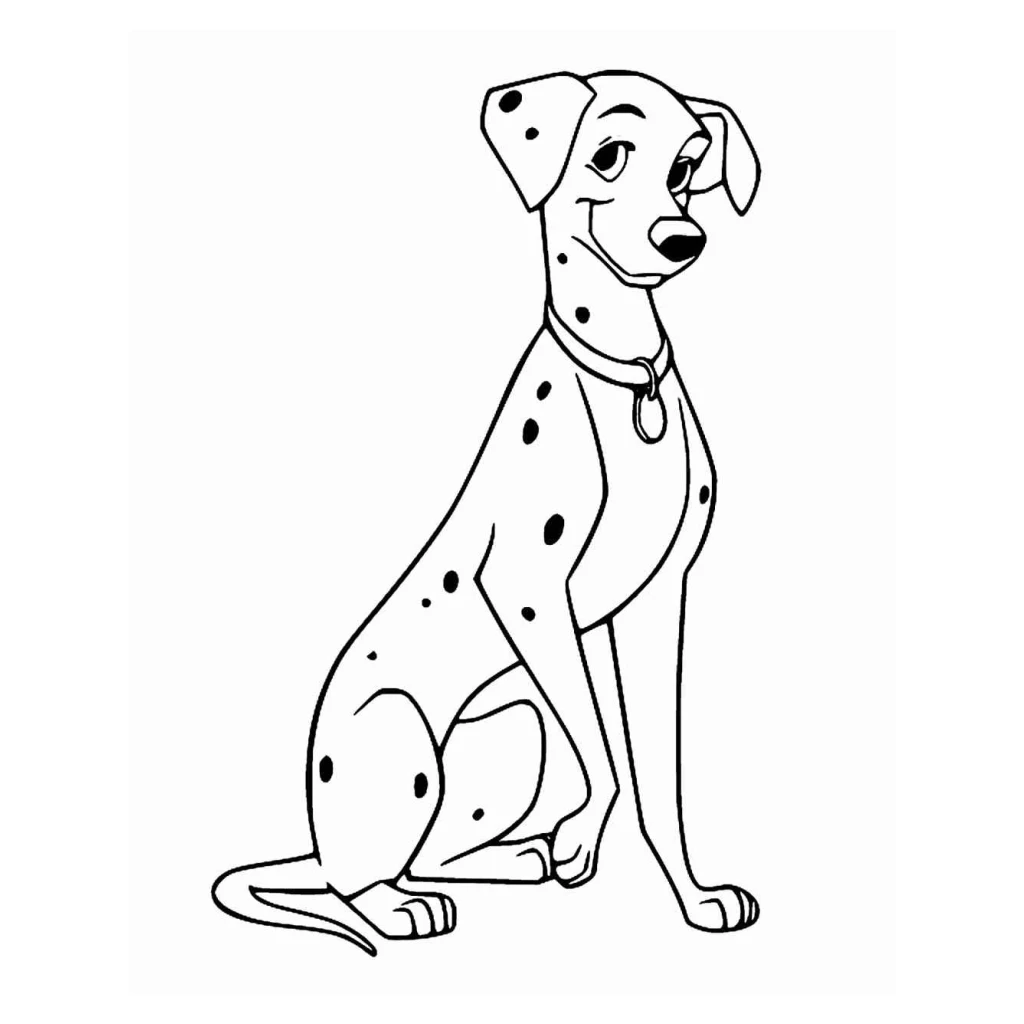 Desenho de Dálmata para colorir e imprimir grátis