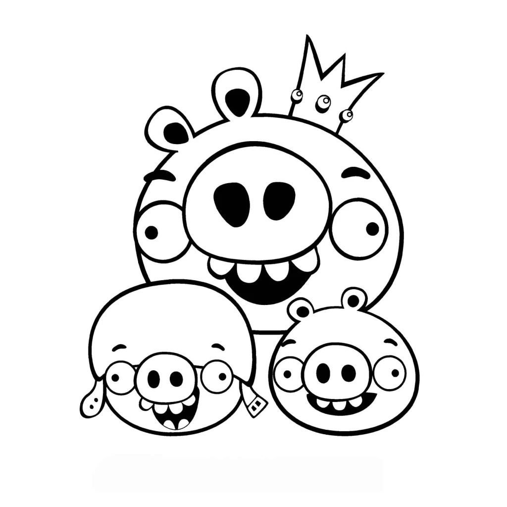 Angry Birds Pigs coloring page to print for free
