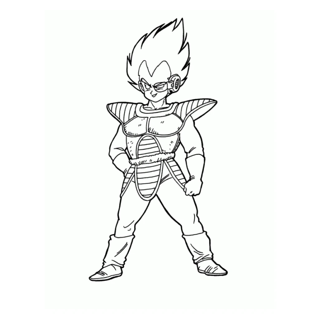 Anime dragon ball z coloring page to print for free