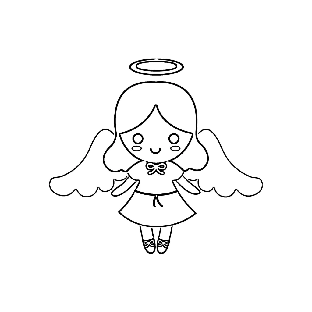 Desenho de Anjo para colorir e imprimir grátis