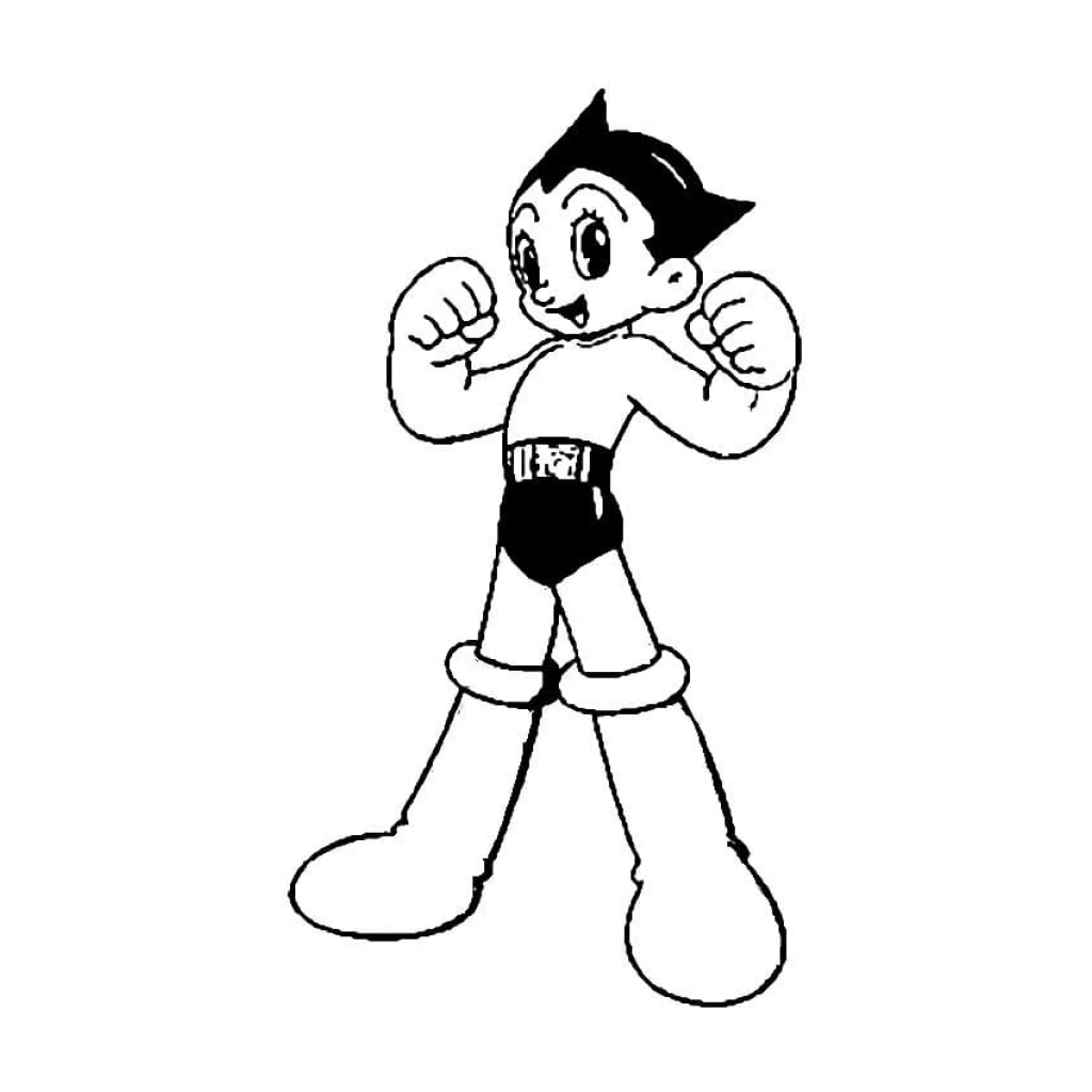 Dibujo de Astro Boy Feliz para colorear e imprimir gratis