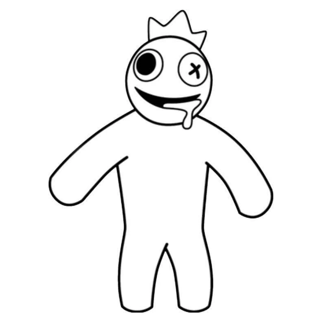 Azul babão coloring page to print for free