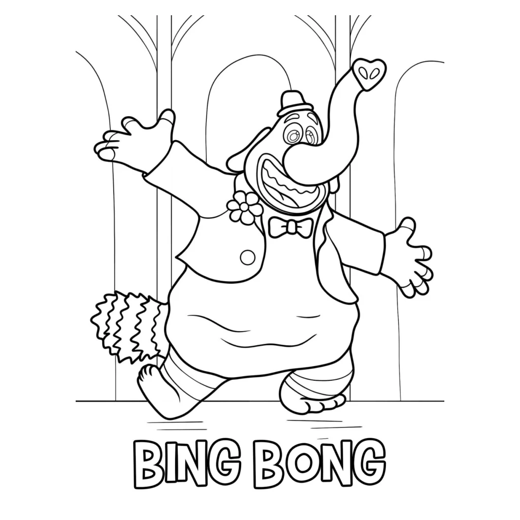 Dibujo de Bing Bong Intensamente para colorear e imprimir gratis