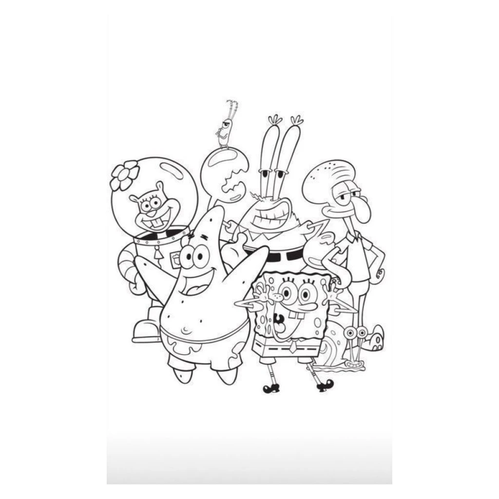 Desenho de Bob Esponja E Amigos para colorir e imprimir grátis