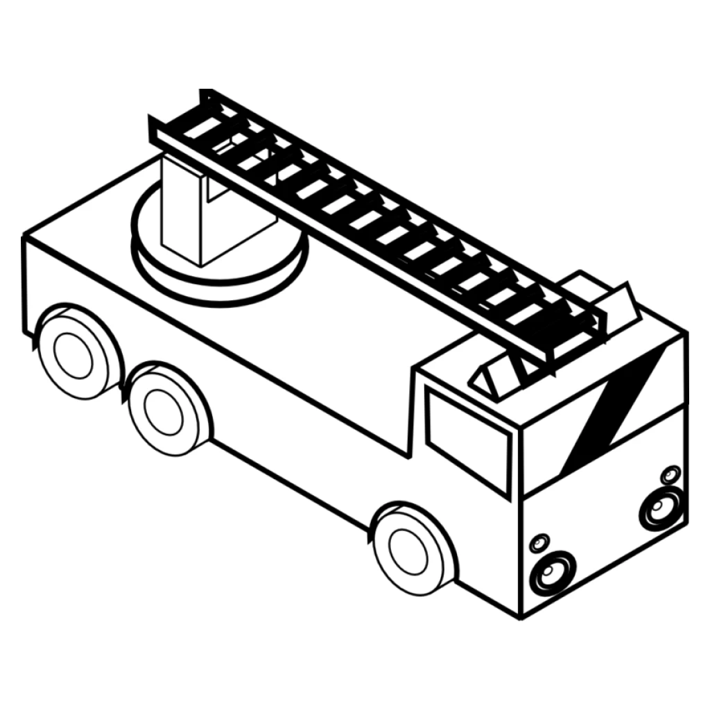 Dibujo de Camión De Bomberos para colorear e imprimir gratis