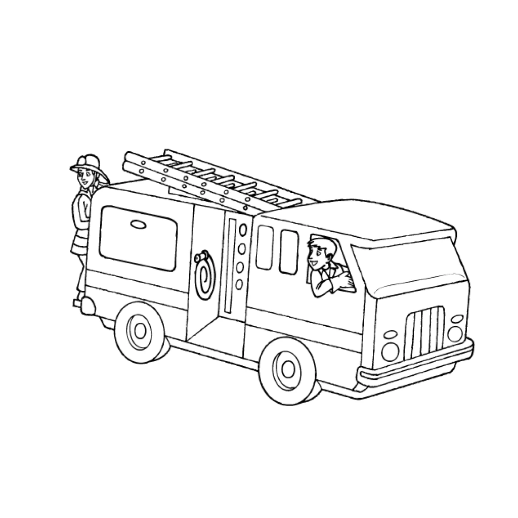 Dibujo de Camión De Bomberos para colorear e imprimir gratis
