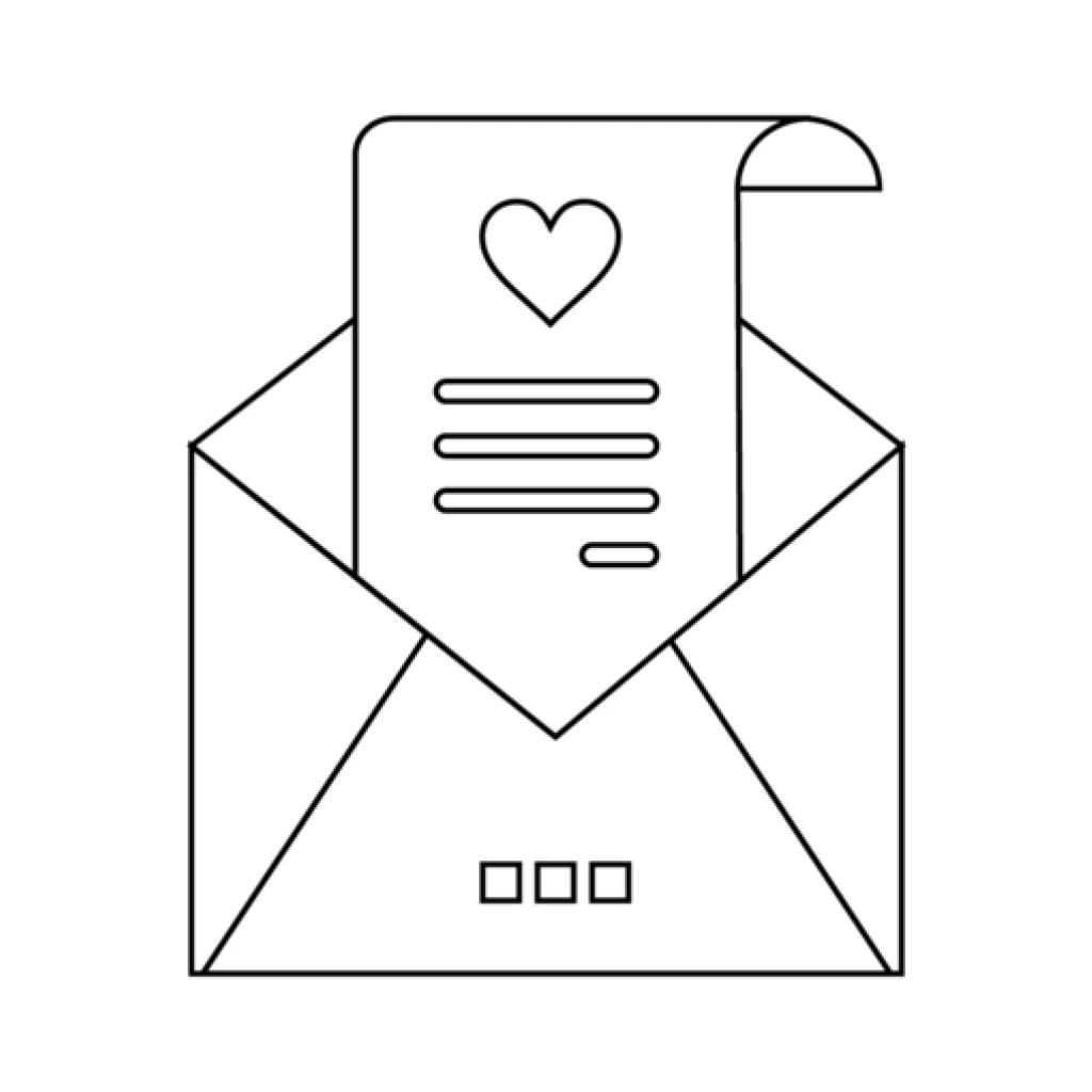 Love Card coloring page to print for free