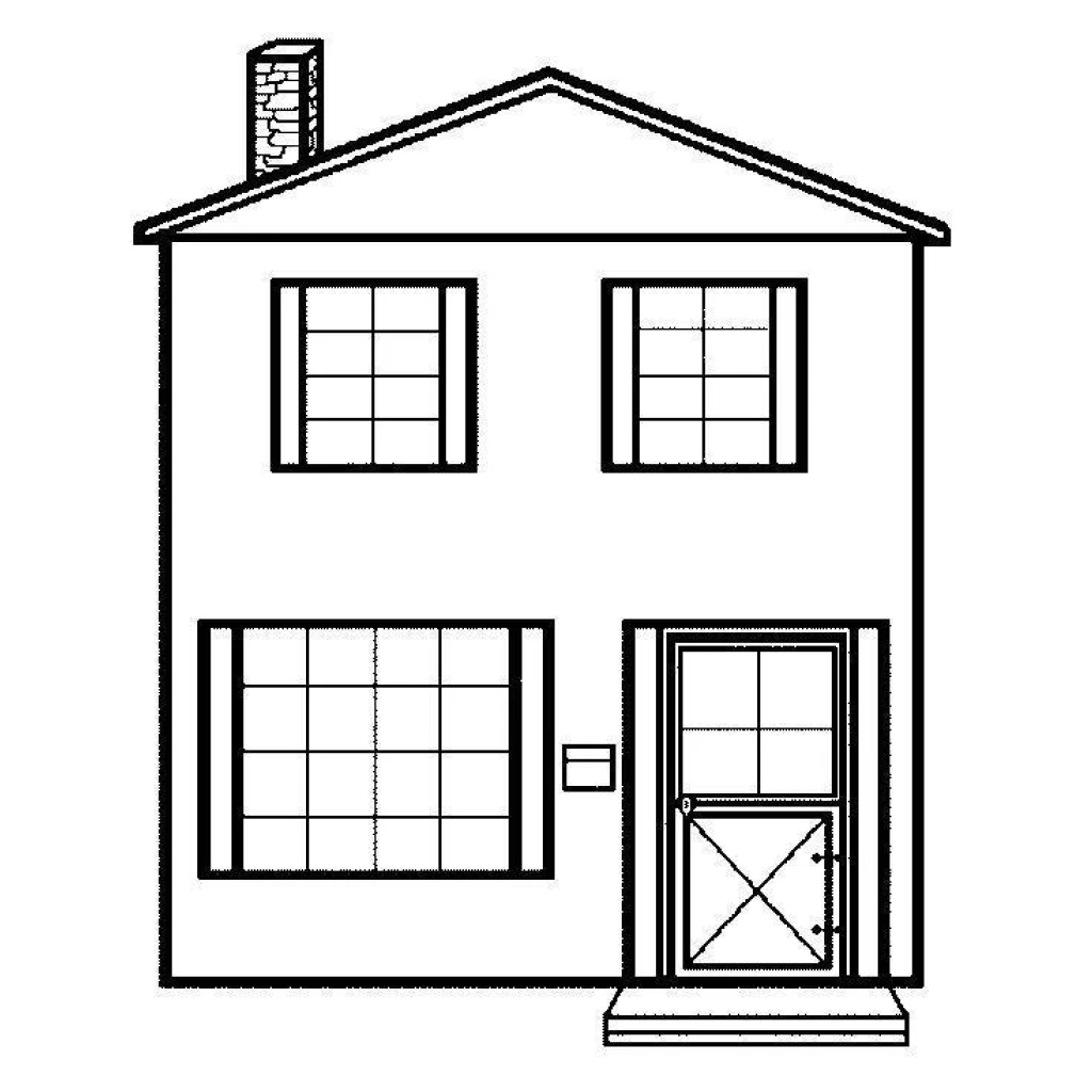 Dibujo de Casa Simple para colorear e imprimir gratis
