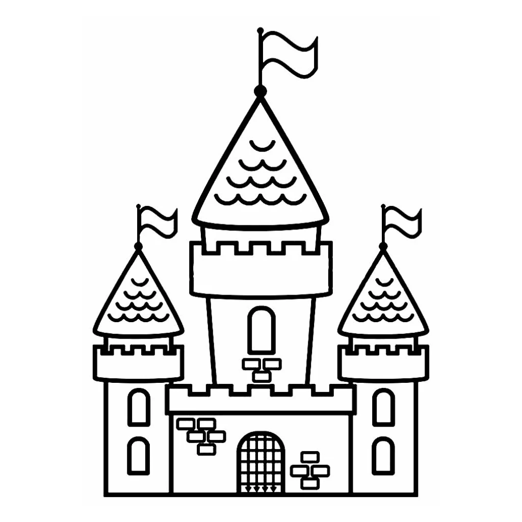 Dibujo de Castillo para colorear e imprimir gratis