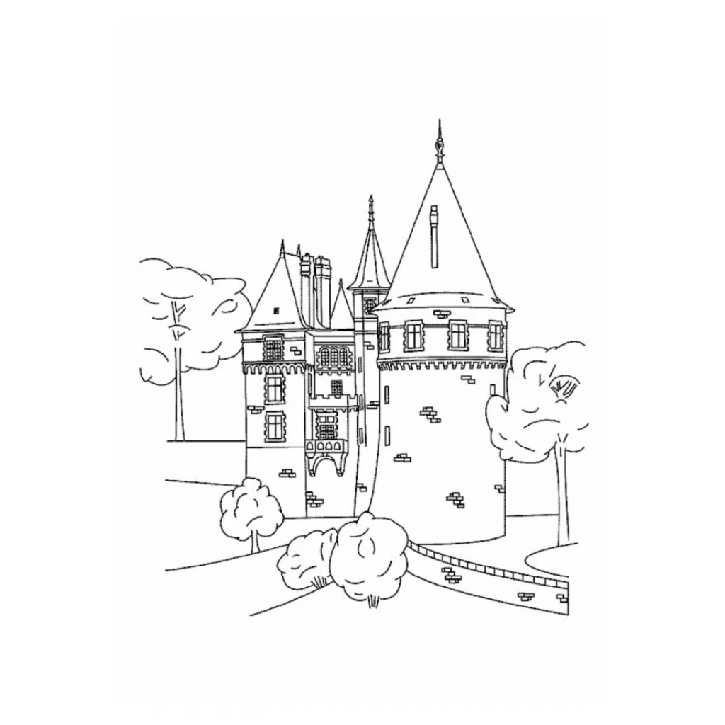 Desenho de Castelo Encantado para colorir e imprimir grátis