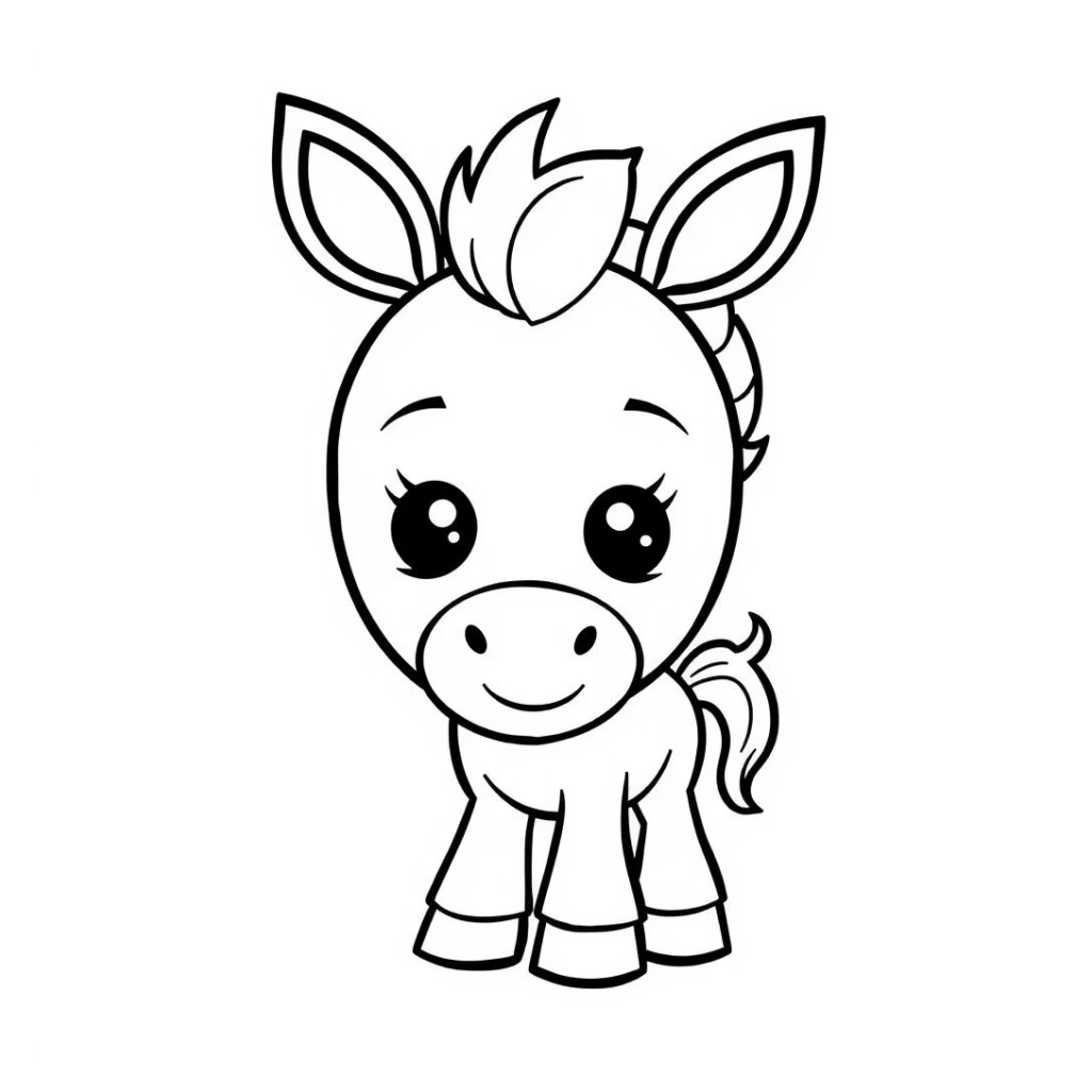 Dibujo de Caballo Bonito para colorear e imprimir gratis