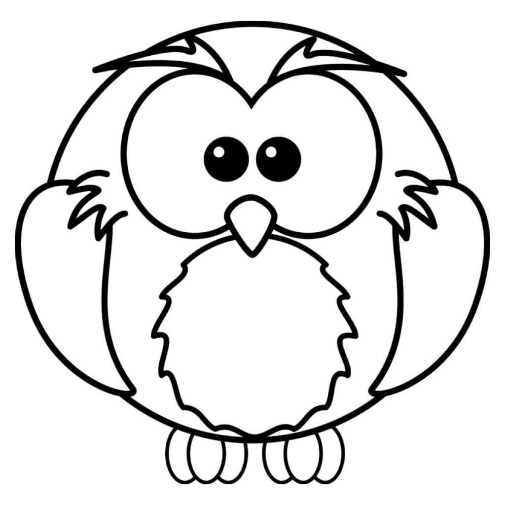 Desenho de Coruja para colorir e imprimir grátis
